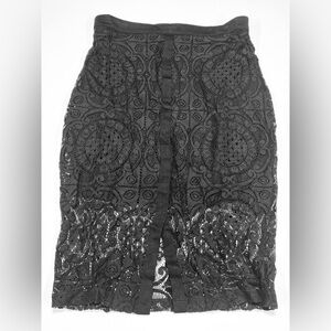 Elegant Black Lace Skirt